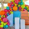 12 Inch Teal Metallic Gold Orange Pink Hot Fruit Green Balloons( Teal Green Orange)